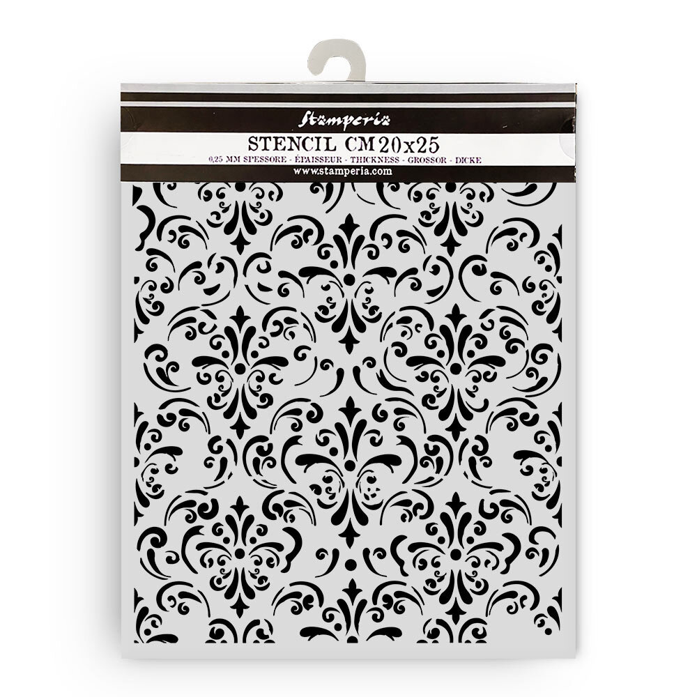 Stamperia Gardens of Time Thick Stencil 20x25cm Wallpaper (KSTD205)