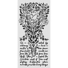 Stamperia Gardens of Time Thick Stencil 12x25cm Clock and Writing (KSTDL157)