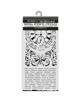 Stamperia Gardens of Time Thick Stencil 12x25cm Clock and Butterfly (KSTDL158) Stamperia Gardens of Time Thick Stencil 12x25cm Clock and Butterfly (KSTDL158)
