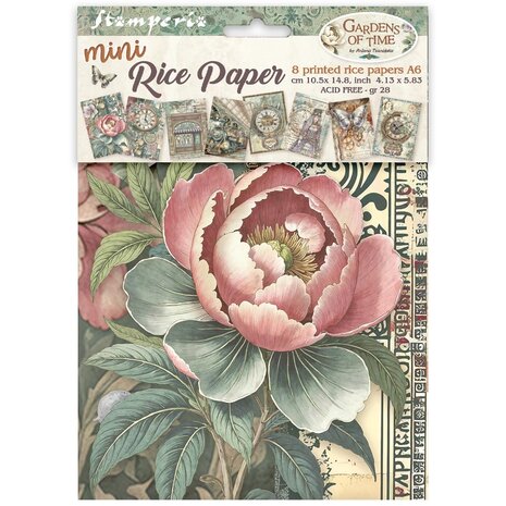 Stamperia Gardens of Time A6 Mini Rice paper (DFSA6X05) Stamperia Gardens of Time A6 Mini Rice paper (DFSA6X05)