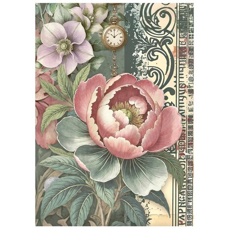Stamperia Gardens of Time A6 Mini Rice paper (DFSA6X05) Stamperia Gardens of Time A6 Mini Rice paper (DFSA6X05)