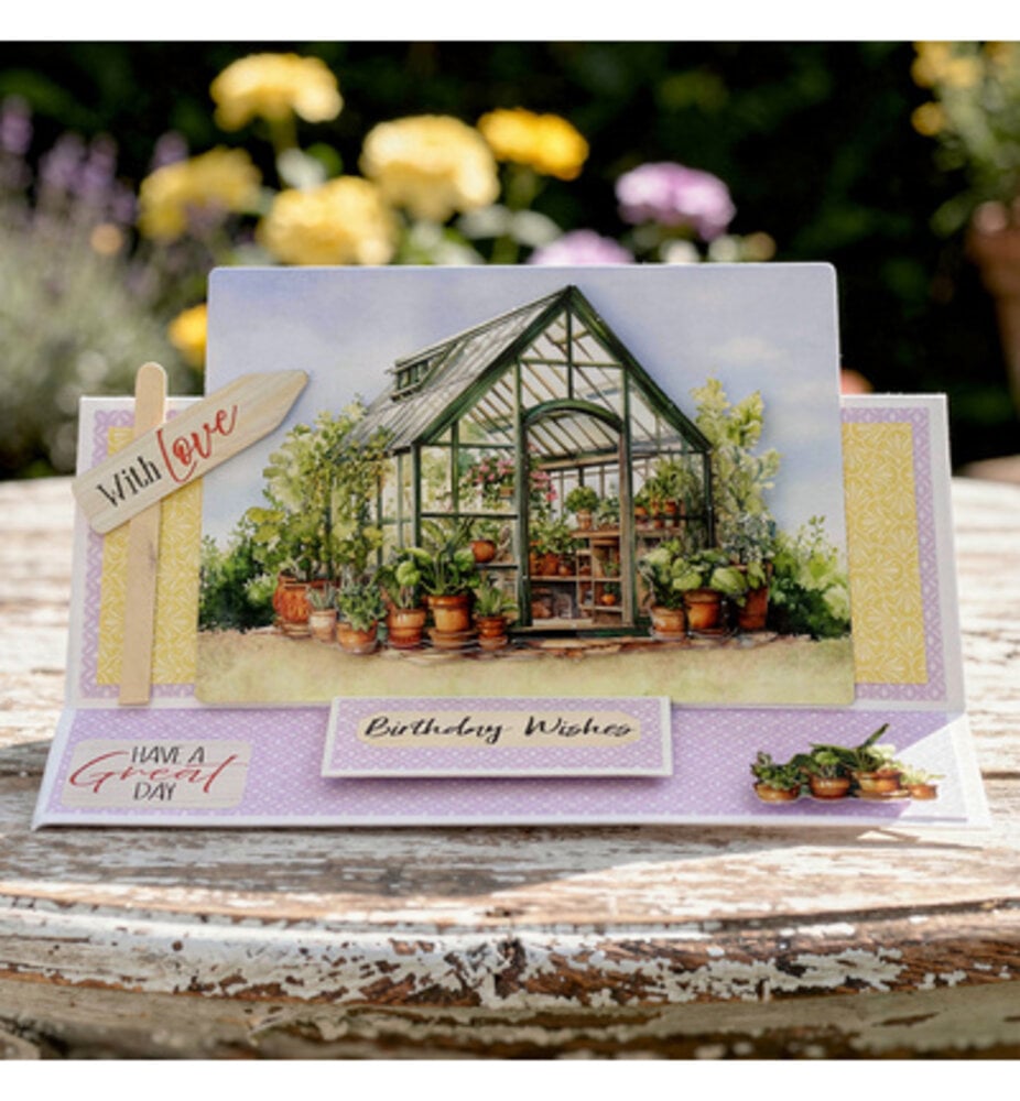 Katy Sue PRE-ORDER 3D Die-Cut Decoupage Summer Greenhouse (11-DCD746)