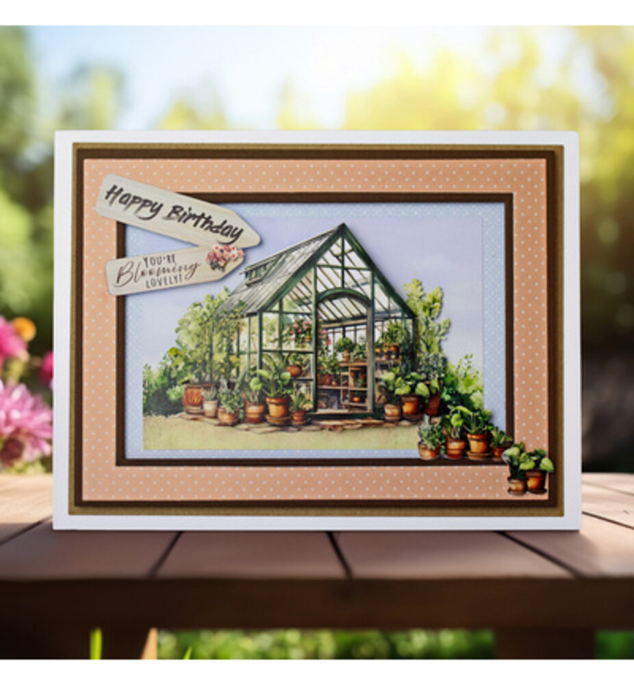 Katy Sue PRE-ORDER 3D Die-Cut Decoupage Summer Greenhouse (11-DCD746)