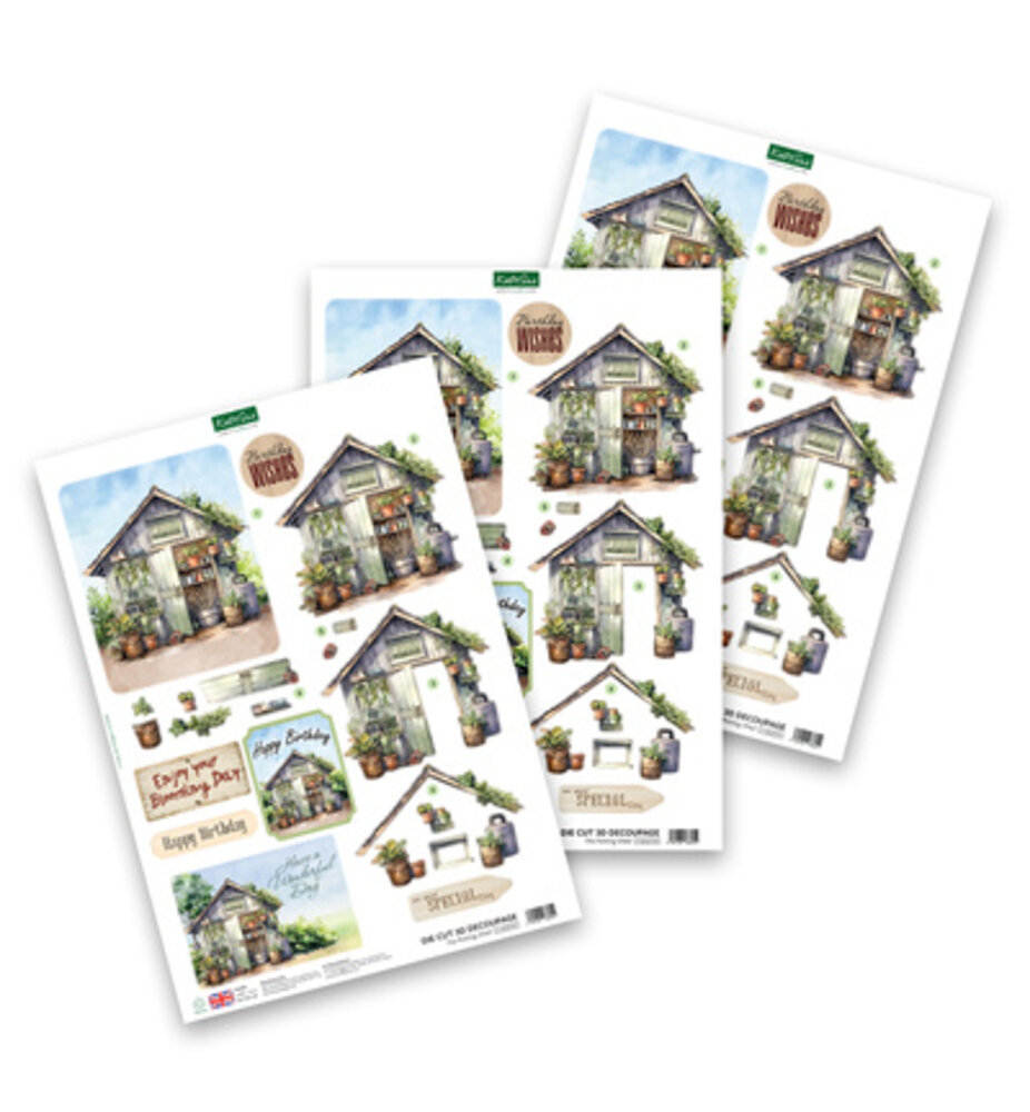 Katy Sue PRE-ORDER 3D Die-Cut Decoupage The Potting Shed (11-DCD747)