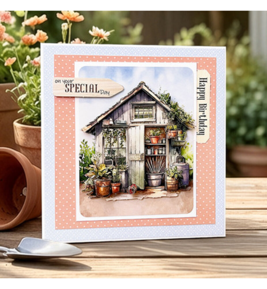 Katy Sue 3D Die-Cut Decoupage The Potting Shed (11-DCD747) Katy Sue 3D Die-Cut Decoupage The Potting Shed (11-DCD747)