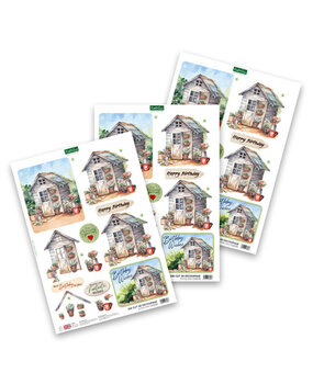 Katy Sue PRE-ORDER 3D Die-Cut Decoupage Summer Shed (11-DCD748)