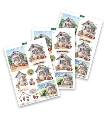 Katy Sue PRE-ORDER 3D Die-Cut Decoupage Summer Shed (11-DCD748)