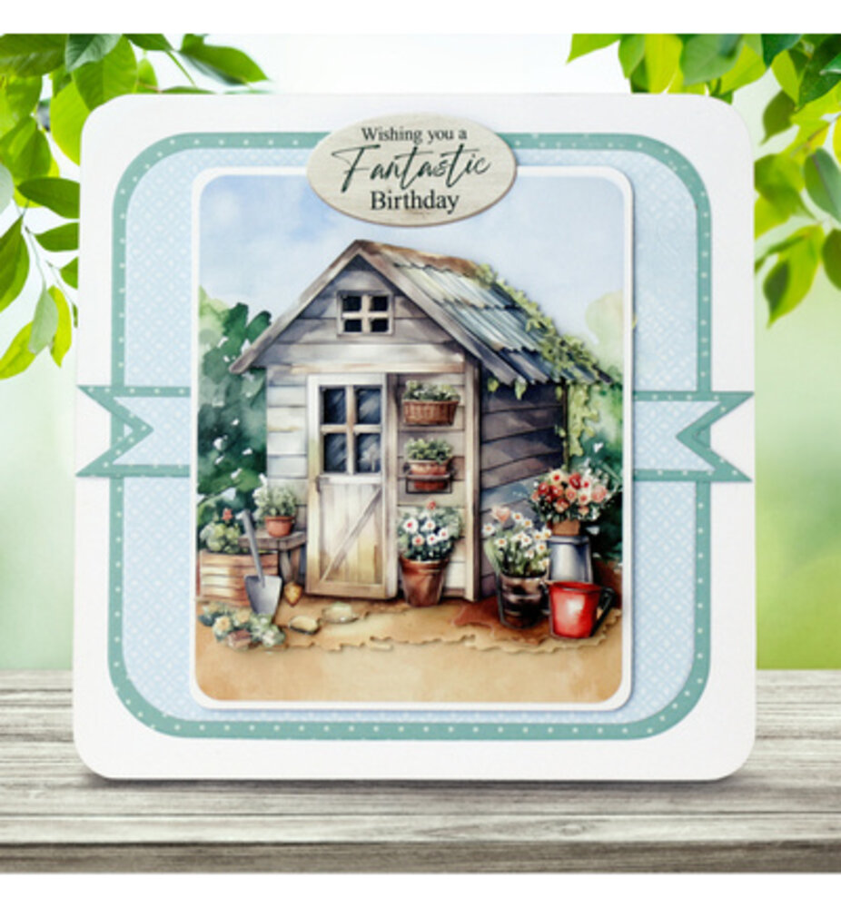 Katy Sue PRE-ORDER 3D Die-Cut Decoupage Summer Shed (11-DCD748)