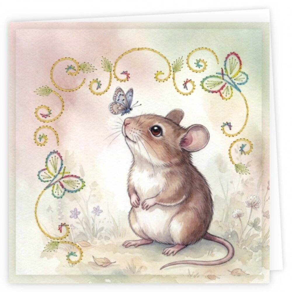 Find It Trading Stitch and Do Embroidery Cards Cute Mice (STDOPP034)