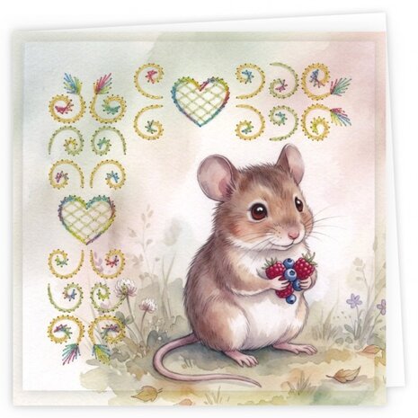 Find It Trading Stitch and Do Embroidery Cards Cute Mice (STDOPP034)