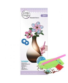 Find It Trading Diamond Painting Flower Set Purple Gerbera Bouquet (DDDFS1002)