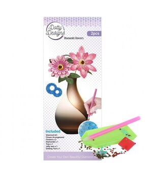 Find It Trading Diamond Painting Flower Set Pink Gerbera Bouquet (DDDFS1004)