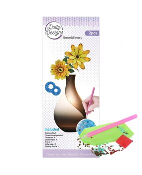 Find It Trading Diamond Painting Flower Set Yellow Gerbera Bouquet (DDDFS1005)