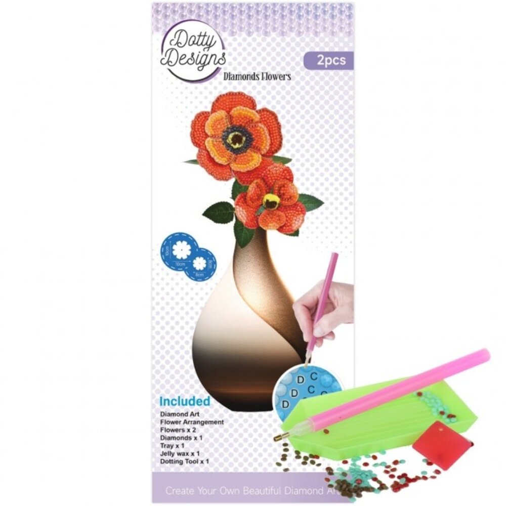 Find It Trading Diamond Painting Flower Set Yellow Orange Bouquet (DDDFS1006)