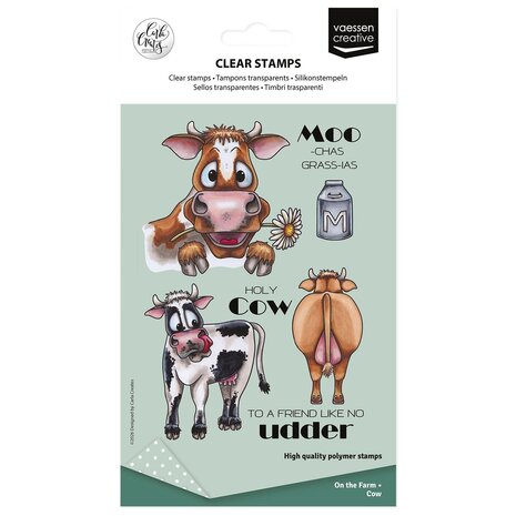 Vaessen Creative On the Farm Clear Stamps Cow (CAR0402) Vaessen Creative On the Farm Clear Stamps Cow (CAR0402)