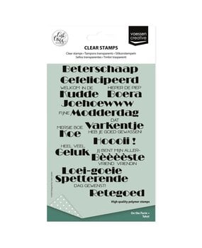 Vaessen Creative On the Farm Clear Stamps Tekst (CAR0406) Vaessen Creative On the Farm Clear Stamps Tekst (CAR0406)