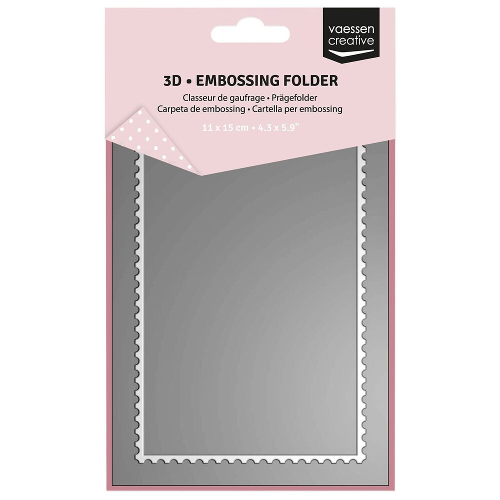 Vaessen Creative 3D Embossing Folder Postzegel (3625-0303) Vaessen Creative 3D Embossing Folder Postzegel (3625-0303)