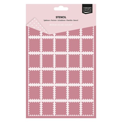 Vaessen Creative A5 Stencil Postzegels (3625-0305) Vaessen Creative A5 Stencil Postzegels (3625-0305)