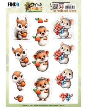 Berrie's Beauties Cute Animals 3D Push Out Forest Friends (SB11103)