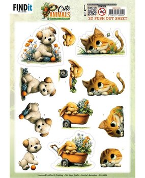 Berrie's Beauties Cute Animals 3D Push Out Garden Friends (SB11106)