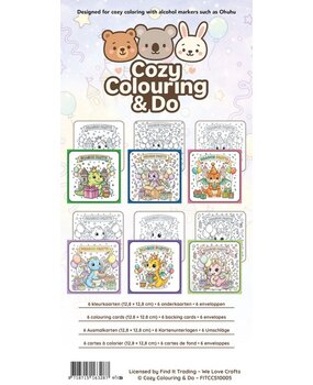 Find It Trading Cozy Colouring Cards Set Dragon Party (FITCCS10005)