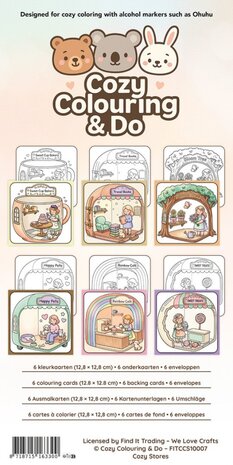 Find It Trading Cozy Colouring Cards Set Cozy Stores (FITCCS10007)