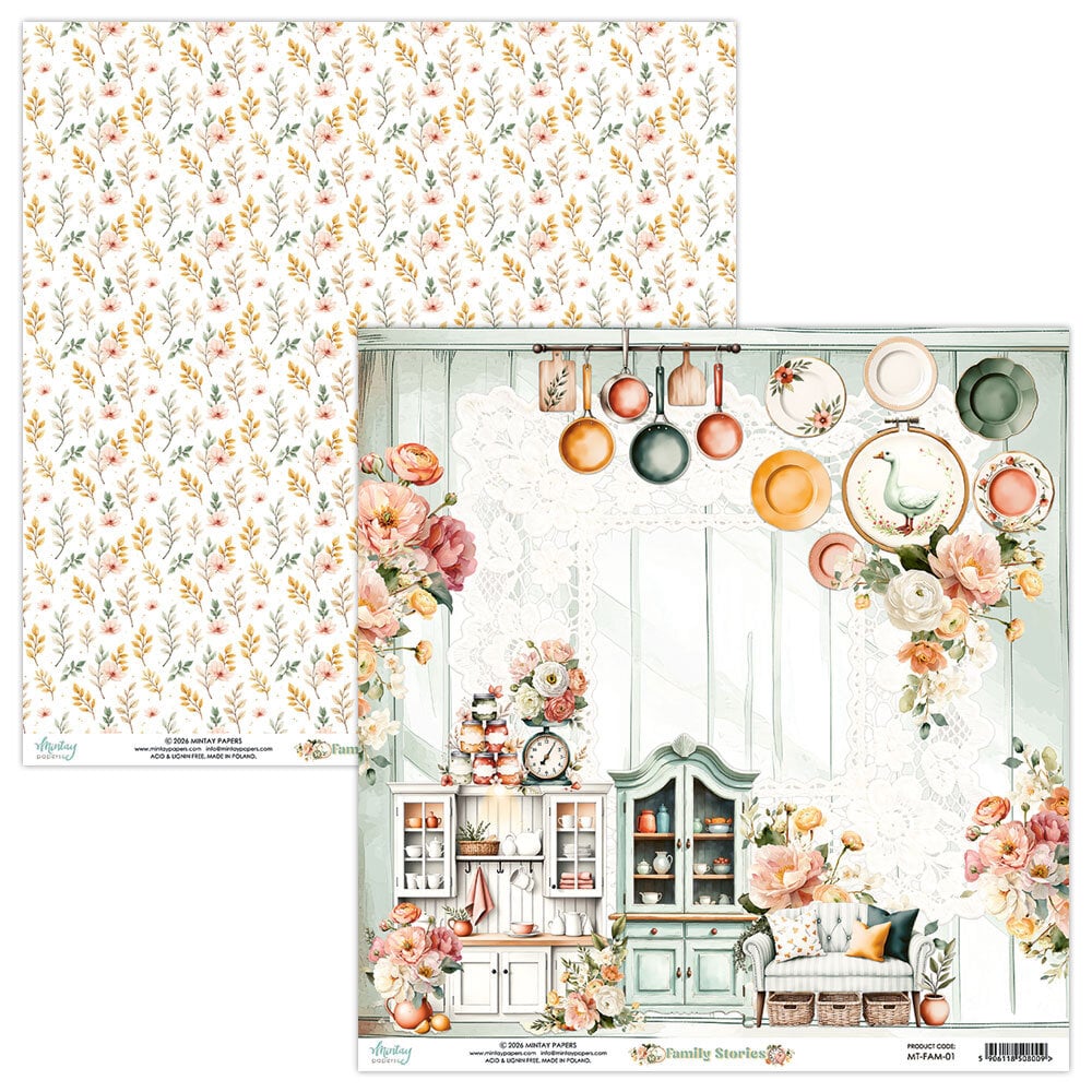 Mintay PRE-ORDER Family Stories 12x12 Inch Paper Pad (MT-FAM-07)