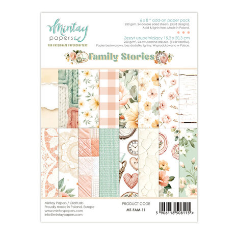 Mintay PRE-ORDER Family Stories 6x8 Inch AddOn Paper Pad (MT-FAM-11)
