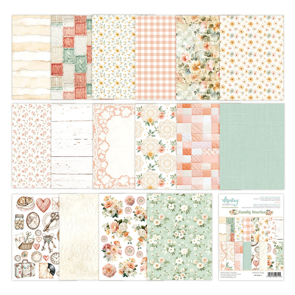 Mintay PRE-ORDER Family Stories 6x8 Inch AddOn Paper Pad (MT-FAM-11)