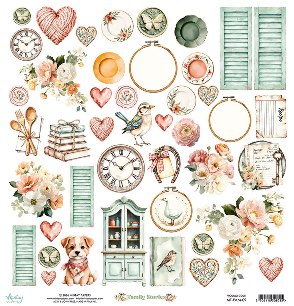 Mintay PRE-ORDER Family Stories 12x12 Inch Paper Elements (MT-FAM-09)