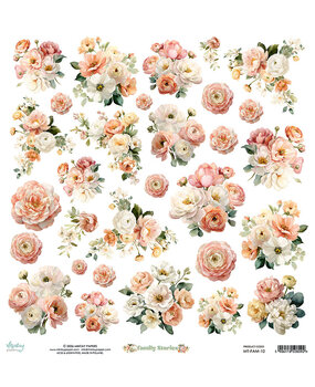 Mintay PRE-ORDER Family Stories 12x12 Inch Fussy Cut Floral Paper Elements (MT-FAM-10)