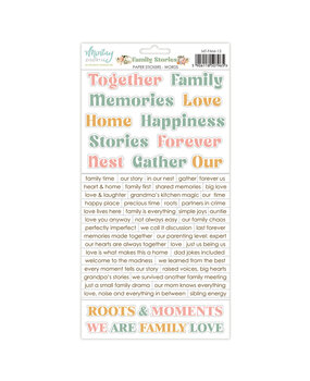 Mintay PRE-ORDER Family Stories 6x12 Inch Paper Stickers Words (MT-FAM-13)