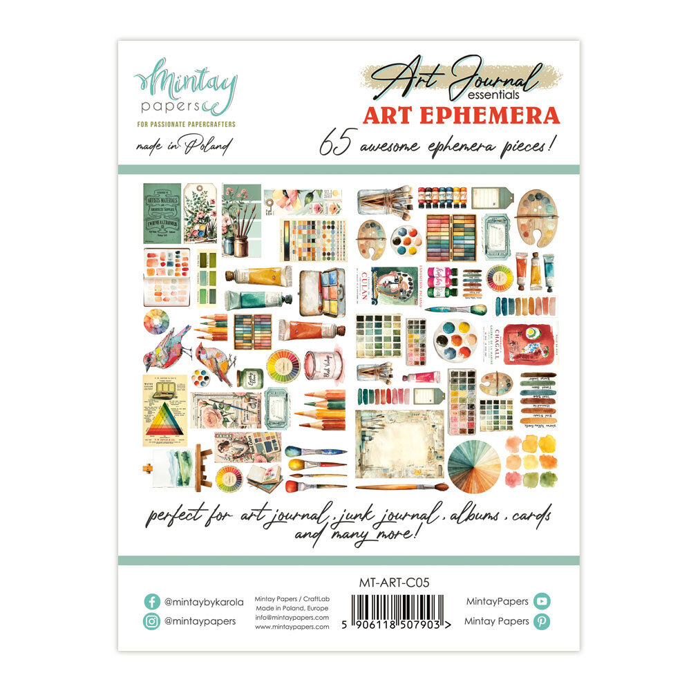 Mintay PRE-ORDER Art Journal Art Ephemera Pack (MT-ART-C05)