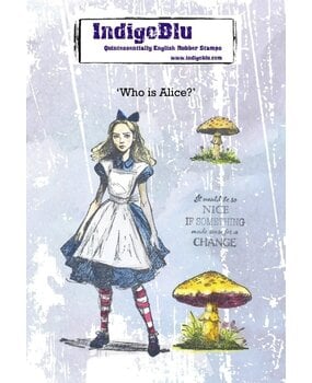 IndigoBlu Who is Alice A6 Rubber Stamp (IND1527)