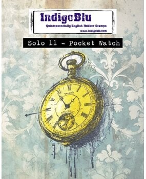 IndigoBlu Pocket Watch Solo Red Rubber Stamp (IND1529)