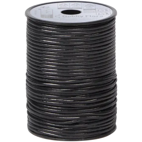 Hobby Flora Metallic Elastic Cord Black 20m (3217720)