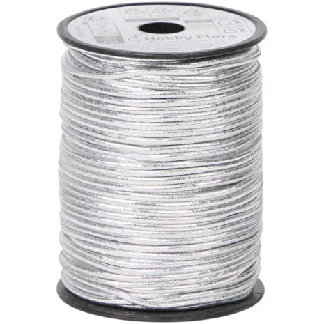 Hobby Flora Metallic Elastic Cord Silver 20m (3217720)