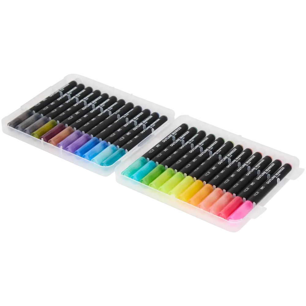 Craft World 24 Outline Markers Metallic Gold (3218831) - Copy