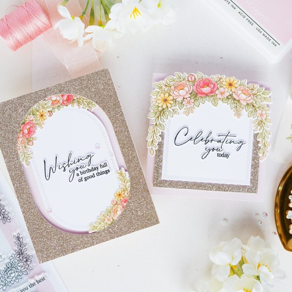 Pinkfresh Studio The Daydream Edit Stamp Celebrate in Blooms (322226)