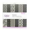 Crafter's Companion Flocked Damask 12x12 Inch Paper Pad (CC-PFLOCK-DAMA)