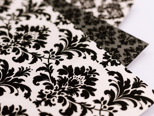 Crafter's Companion Flocked Damask 12x12 Inch Paper Pad (CC-PFLOCK-DAMA)