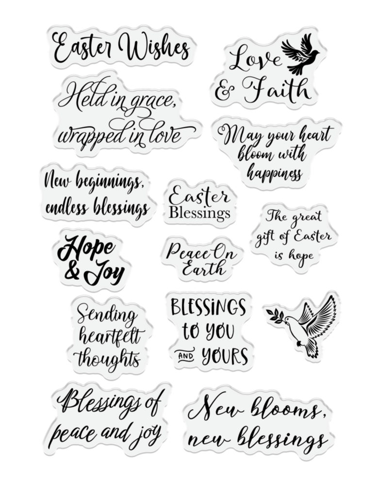 Crafter's Companion Love & Faith Clear Stamps (CC-STP-LOVFTH)