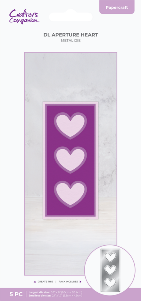 Crafter's Companion DL Aperture Heart Dies (CC-MD-DAHE)