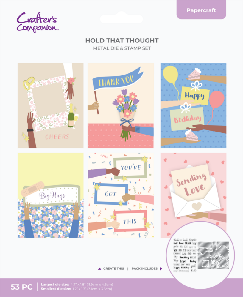 Crafter's Companion Hold That Thought Stamp & Dies (CC-STD-HOTH)