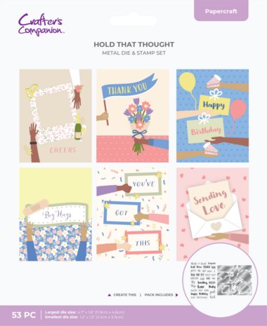 Crafter's Companion Hold That Thought Stamp & Dies (CC-STD-HOTH)