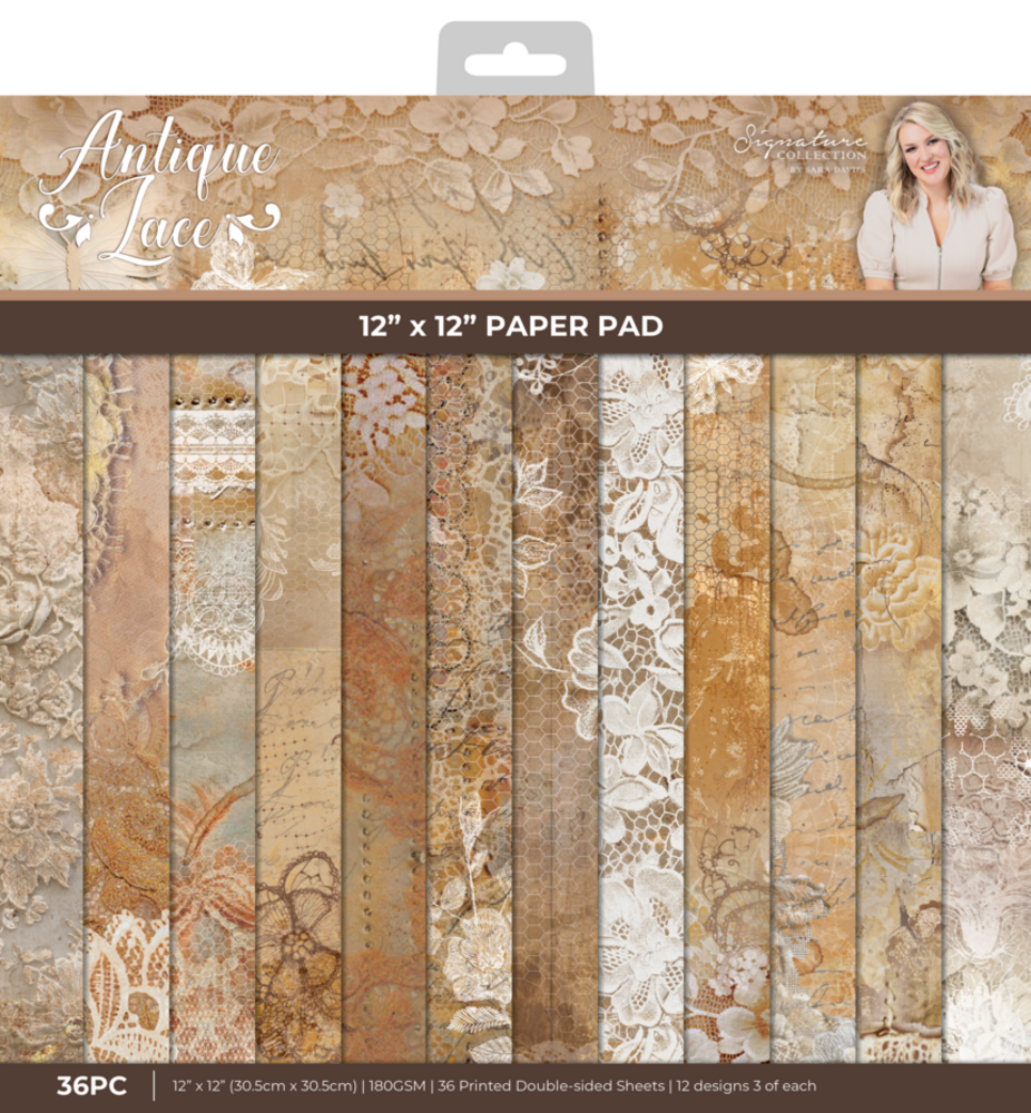 Crafter's Companion Antique Lace 12x12 Inch Paper Pad (SS-AL-PAD12)