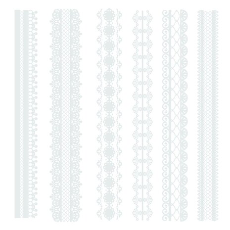 Crafter's Companion Antique Lace 6x6 Inch Rub Ons Embellishment (SS-AL-STK-RUB)