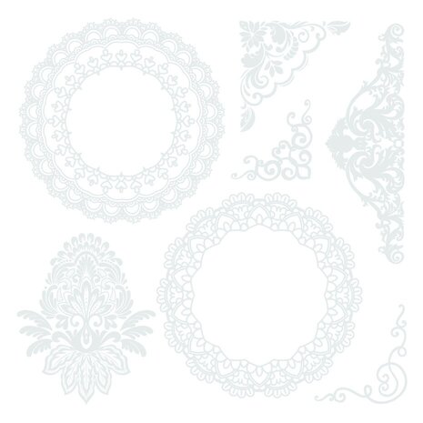 Crafter's Companion Antique Lace 6x6 Inch Rub Ons Embellishment (SS-AL-STK-RUB)