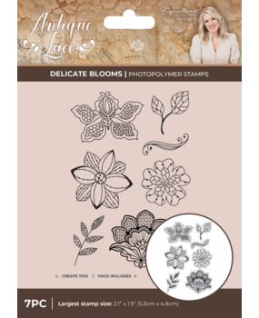 Crafter's Companion Antique Lace Clear Stamps Floral Lace (SS-AL-STP-DBLO)