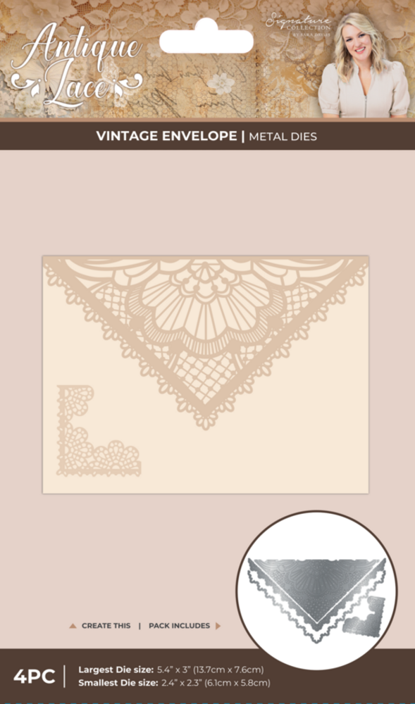 Crafter's Companion Antique Lace Dies Vintage Envelope (SS-AL-MD-VINENV)